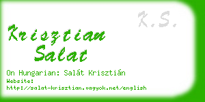 krisztian salat business card