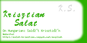 krisztian salat business card